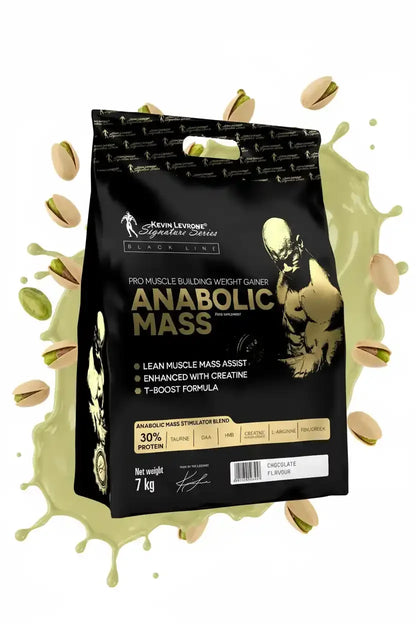 Anabolic Mass Gainer 7kg Beutel Kevin Levrone mit Schokoladengeschmack, Pistazien, Proteinpulver