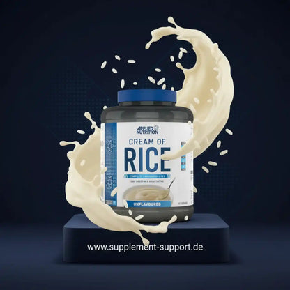 Applied Nutrition Cream of Rice unflavored Nahrungsergänzungsmittel mit Milchspritzer
