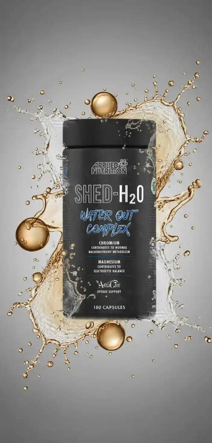 SHED-H2O Water Out Complex von Applied Nutrition – 180 Kapseln mit Chrom & Magnesium für Elektrolyt-Haushalt