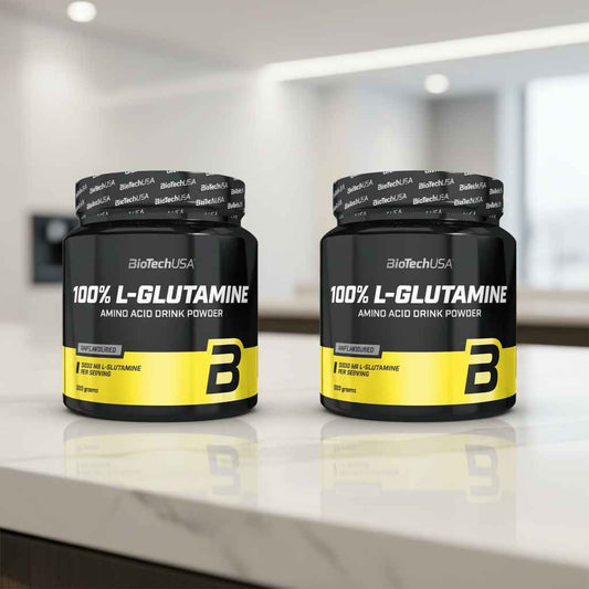 BioTech USA 100% L-Glutamin 2x500g - Aminosäuren - Supplement Support