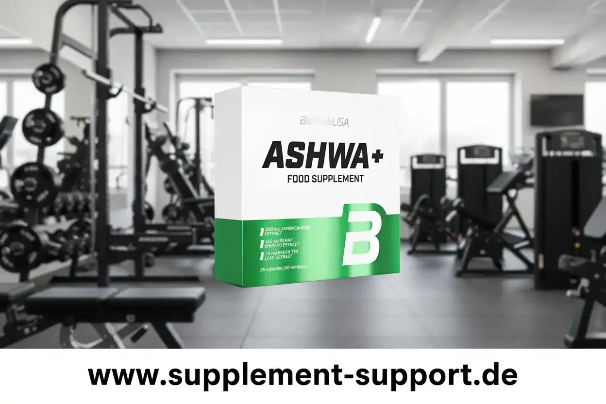 Ashwa+ Nahrungsergänzungsmittel mit Ashwagandha-Extrakt im Fitnessstudio