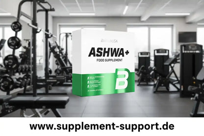 Ashwa+ Nahrungsergänzungsmittel mit Ashwagandha-Extrakt im Fitnessstudio