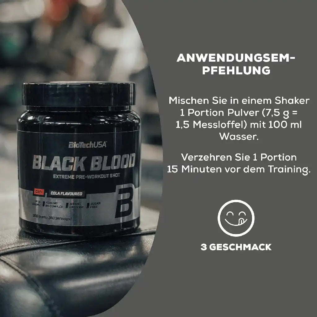 Biotech USA Black Blood CAF+ Booster 300g - Supplement Support