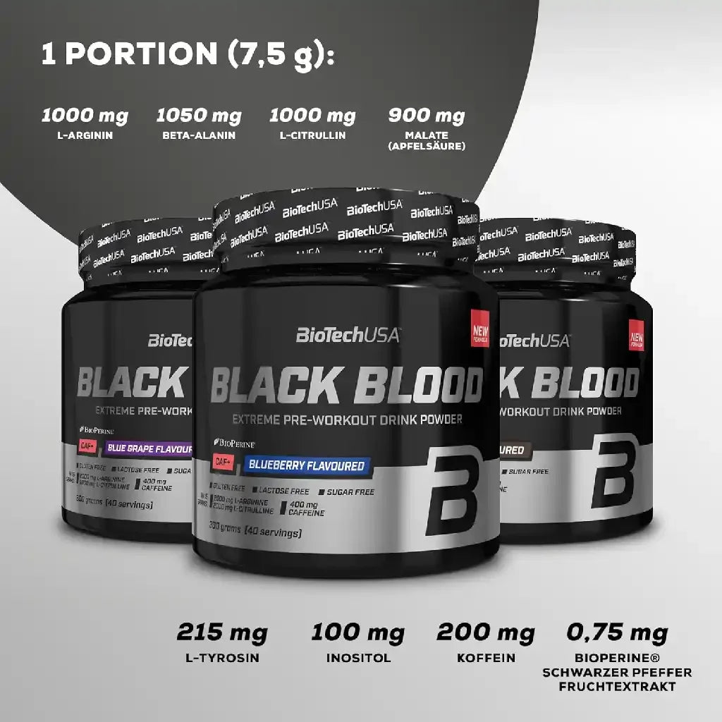 Biotech USA Black Blood CAF+ Booster 300g - Supplement Support