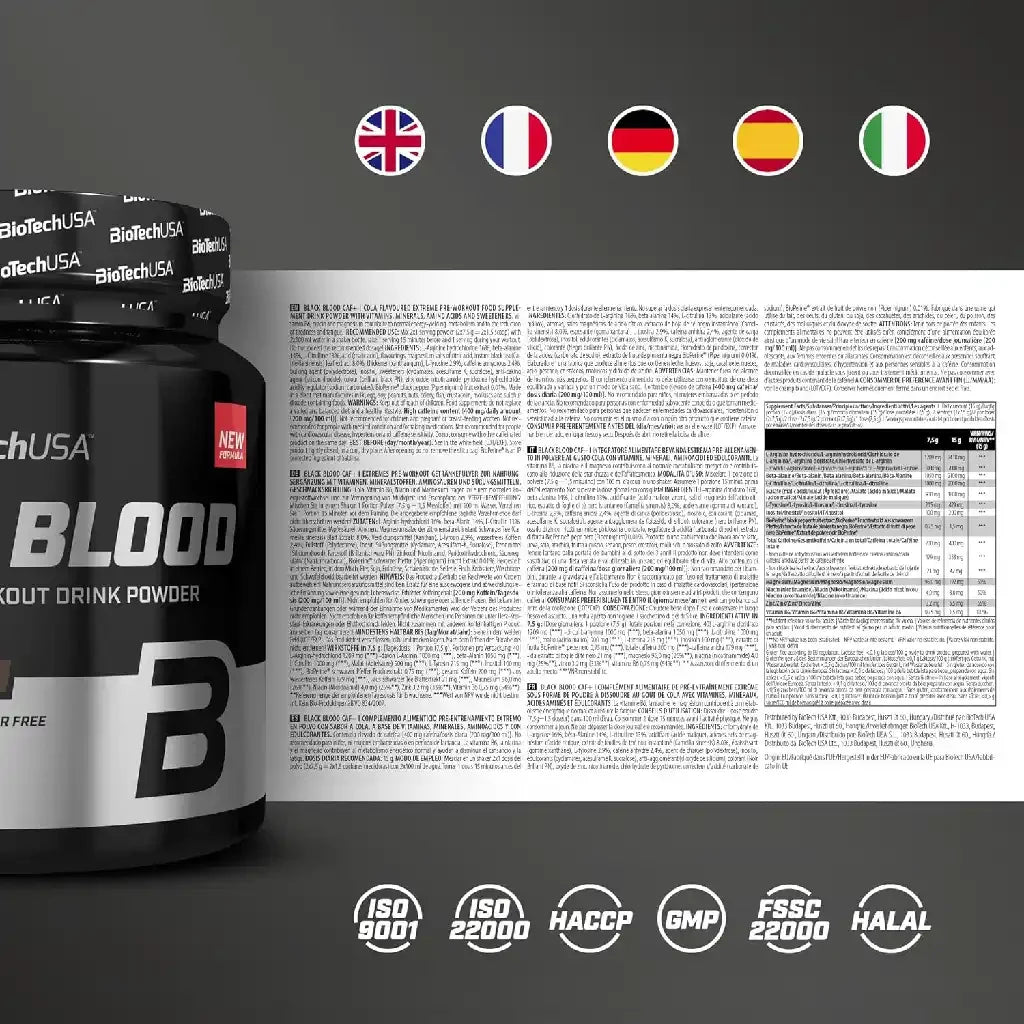 Biotech USA Black Blood CAF+ Booster 300g - Supplement Support