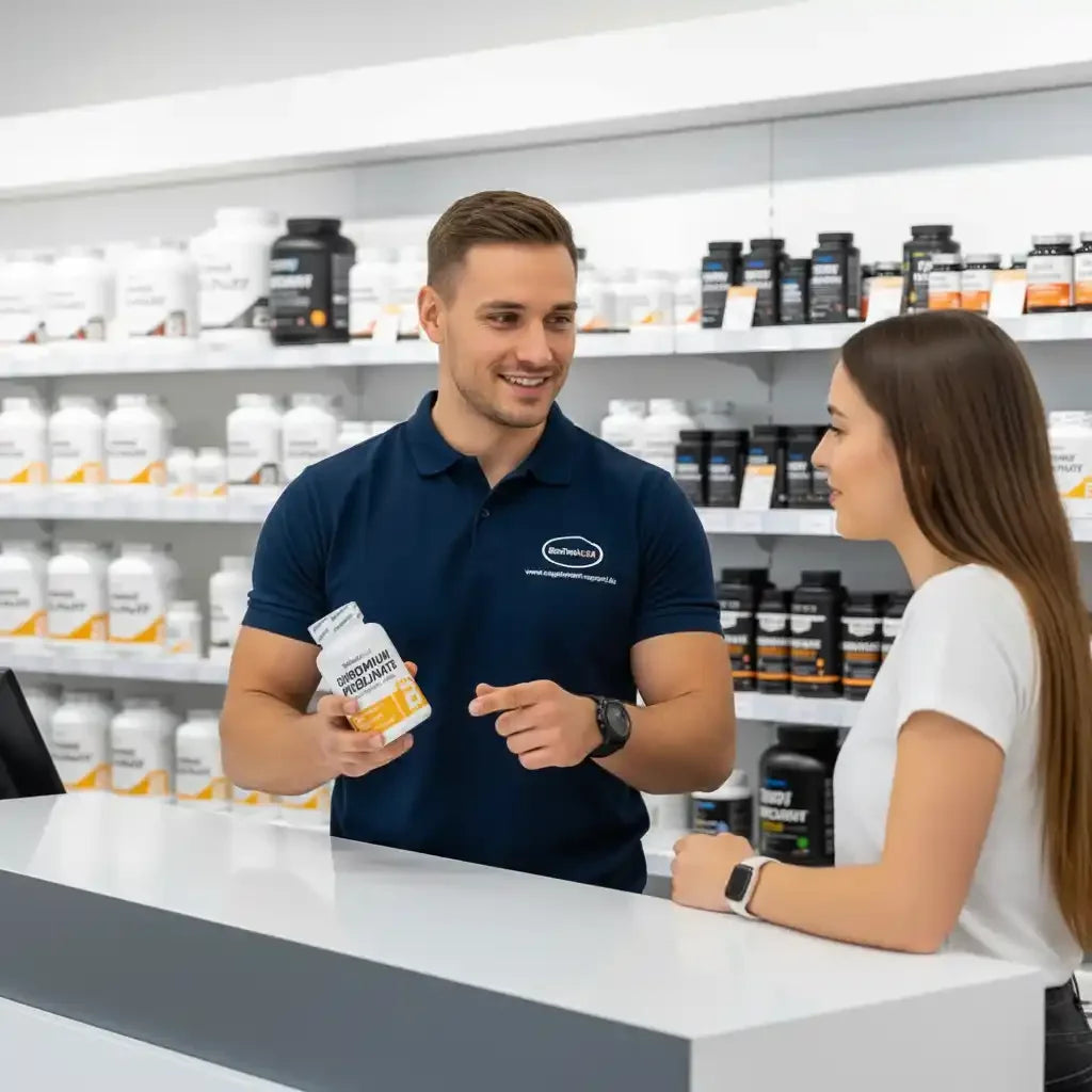 Beratung zu Nahrungsergänzungsmitteln im Shop – Protein, Vitamine & Booster