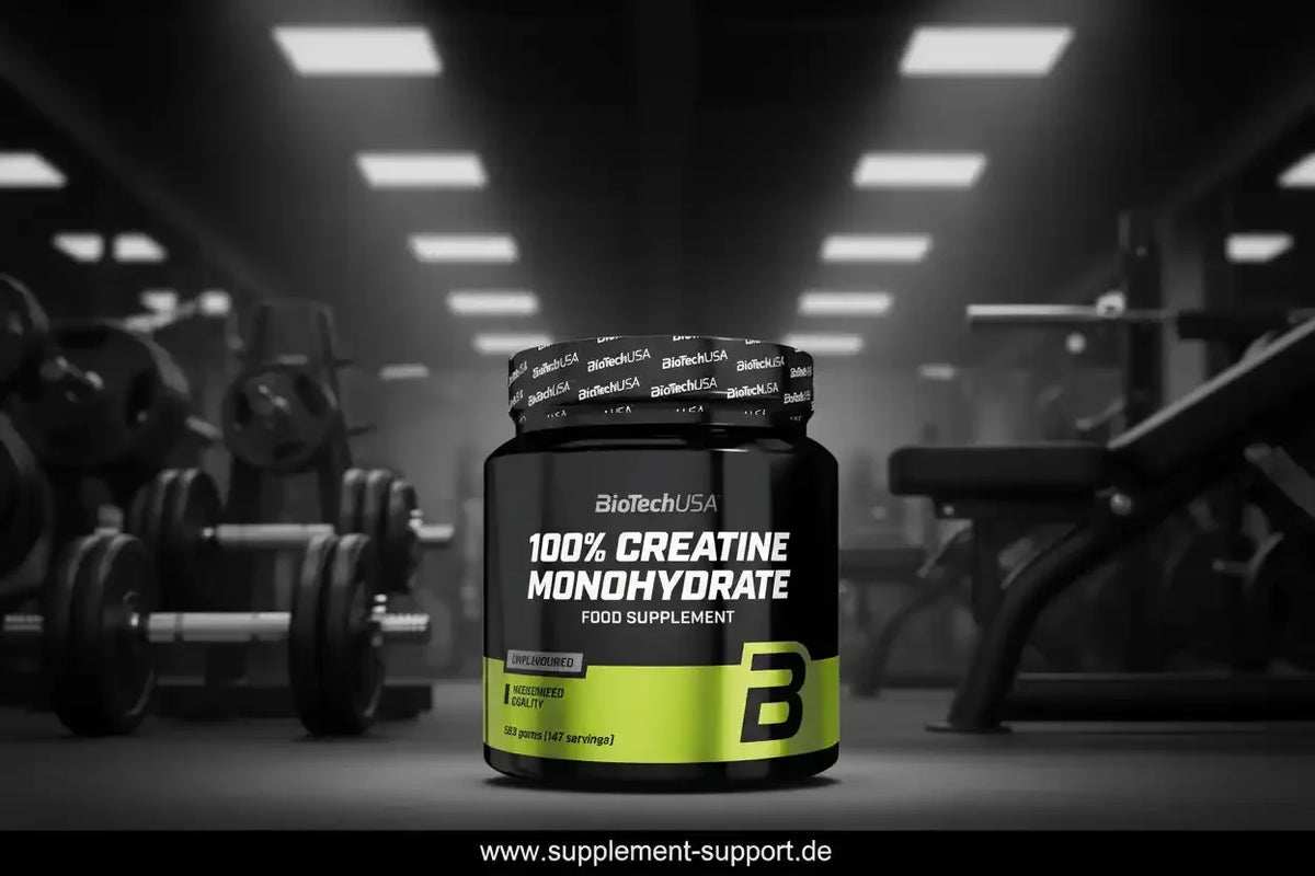 BioTechUSA 100% Creatine Monohydrat Nahrungsergänzung im Fitnessstudio, Protein Booster für Sportler