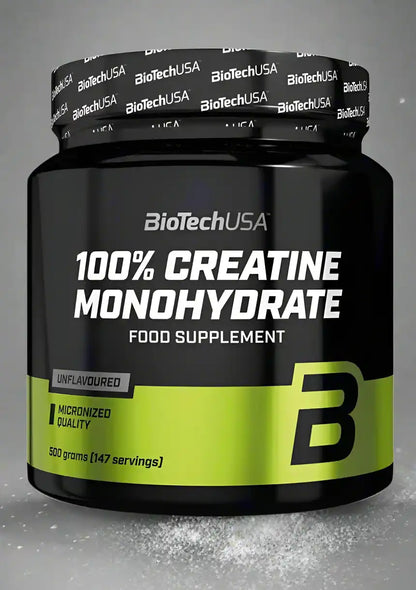 BioTechUSA 100% Creatine Monohydrate Nahrungsergänzungsmittel, ungeschmackt, 500g