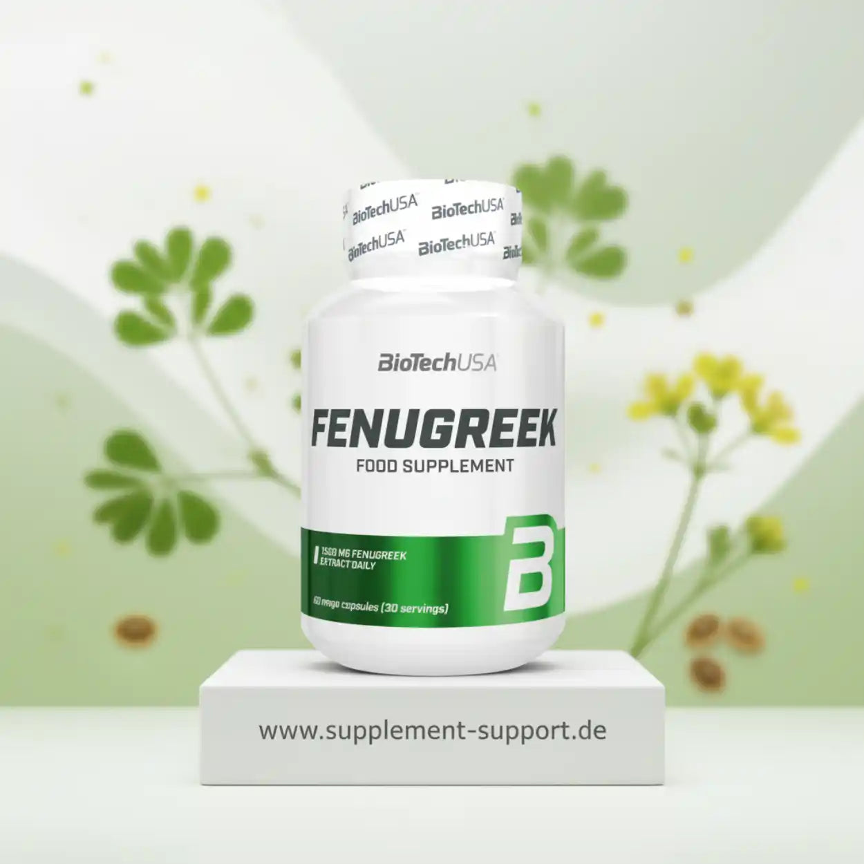 BioTechUSA Fenugreek Nahrungsergänzungsmittel mit 1500 mg Extrakt, ideal für Sportler und Gesundheit