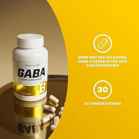 BioTech USA GABA - 60 Kapseln 500mg - Supplement Support