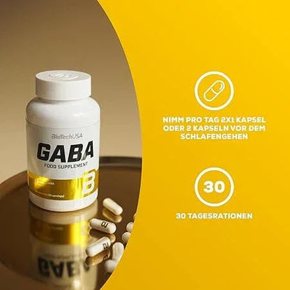 BioTech USA GABA - 60 Kapseln 500mg - Supplement Support