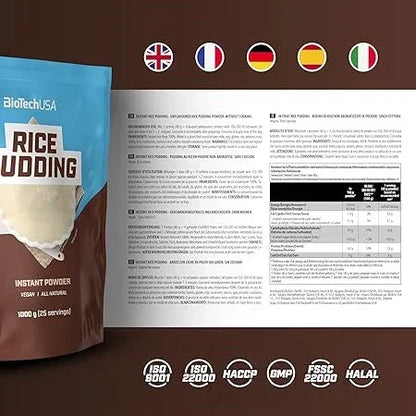BIOTECH USA INSTANT RICE PUDDING l 1000g Tüte - Supplement Support