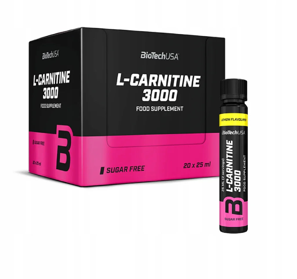 BioTech USA L-Carnitine Shot 3000mg 20x25ml - Supplement Support