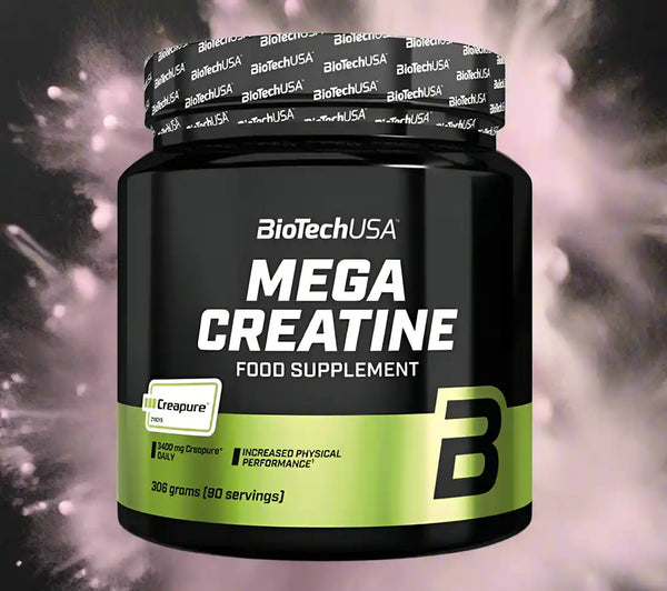 BioTechUSA Mega Creatine 306g - Creapure® Micronizzata Tedesca, Non Aromatizzata, Per Forza E Performance Atletica