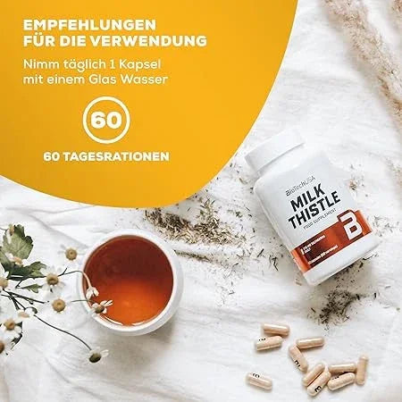 BioTech USA Milk Thistle Leber Support 60 Kapseln - Supplement Support