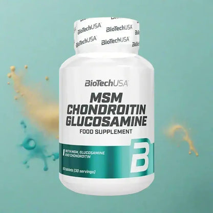BioTech USA MSM Chondroitin Glucosamine - 60 Tabletten - Supplement Support