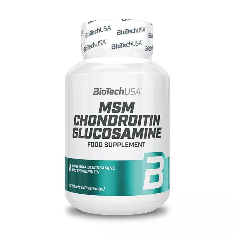 BioTech USA MSM Chondroitin Glucosamine - 60 Tabletten - Supplement Support