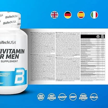 BioTech USA Multivitamin for Men - 60 Caps - Supplement Support