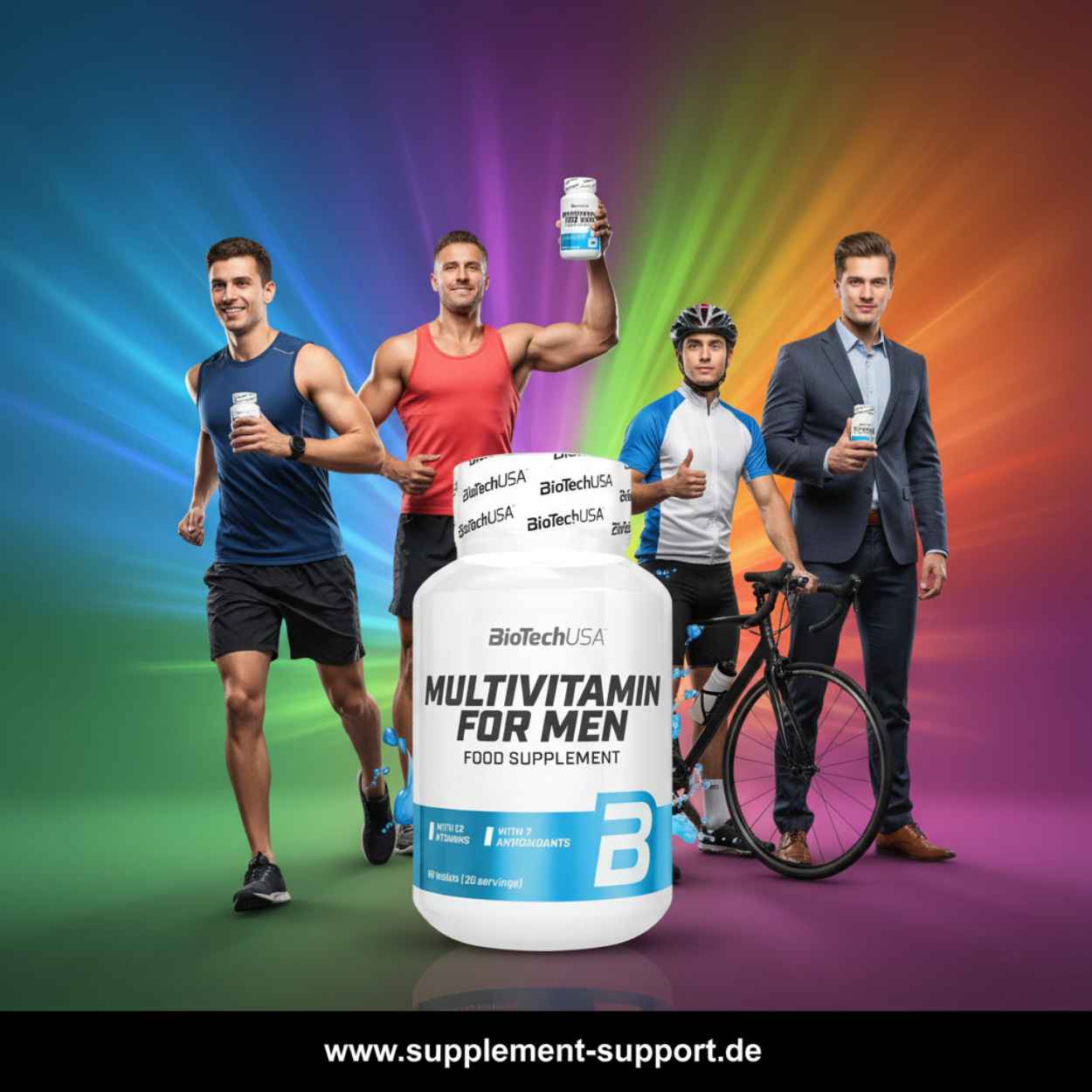Multivitamines BioTech USA pour hommes - 60 gélules