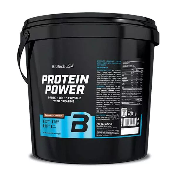BioTech USA Protein Power, 4000 g Eimer - Supplement Support
