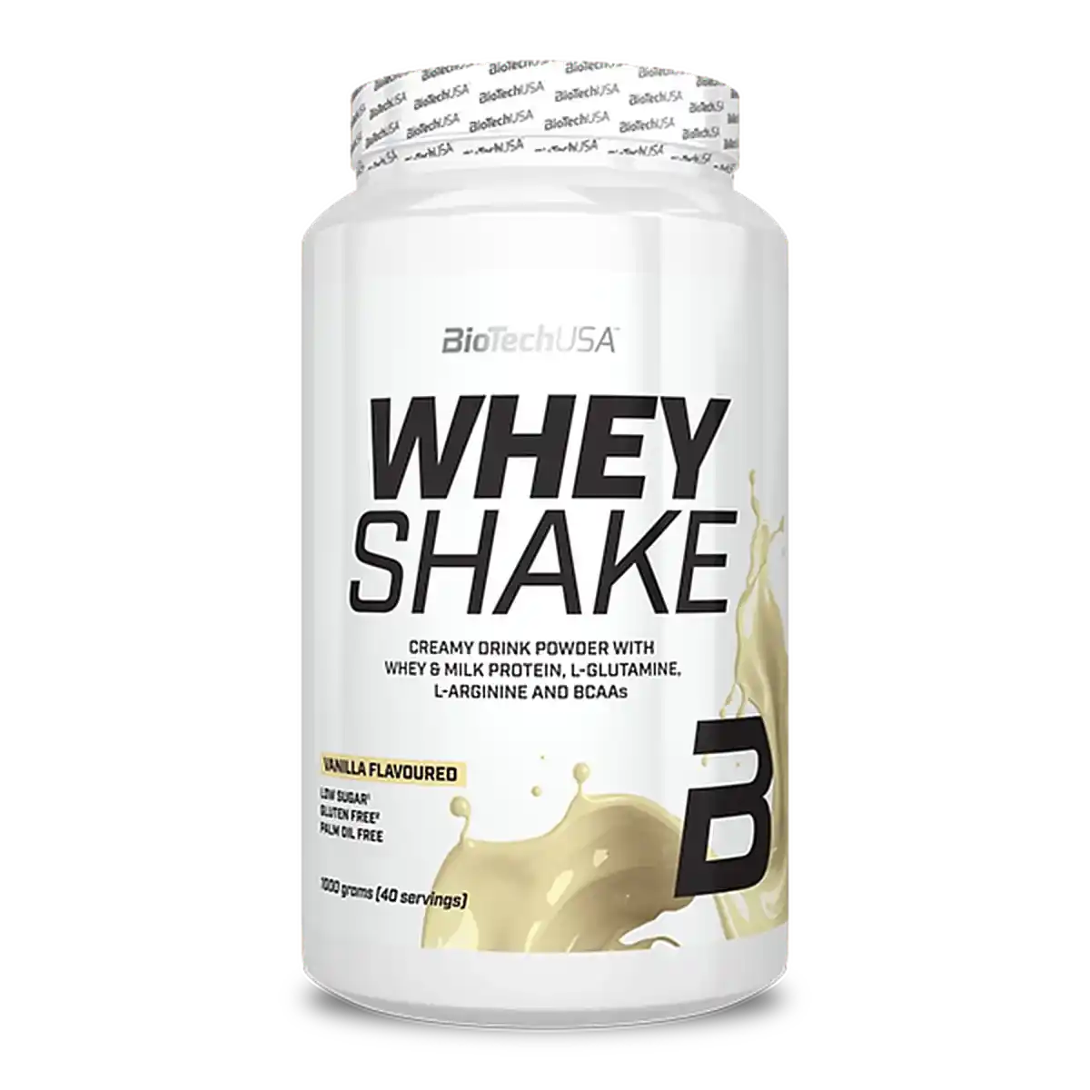 BioTechUSA Whey Shake Vanille – Proteinpulver mit Whey & Milchprotein, BCAAs, L-Glutamin, glutenfrei