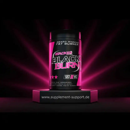 Black Burn Fat Burner von Stacker – 120 Kapseln für Fettverbrennung und Thermogenese