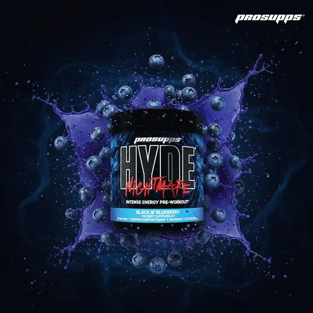 ProSupps Hyde Nightmare Pre-Workout mit Black A' Blueberry Geschmack, intensiver Energie-Booster für Sportler