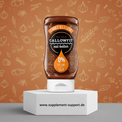 Curry Ketchup von Callowfit, fett- und zuckerfrei, ideal für gesunde Ernährung und Sportler