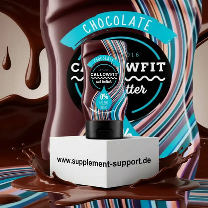 Schokoladen-Protein-Sauce von Callowfit, fett- und zuckerfrei, ideal für Sportnahrung und Nahrungsergänzung