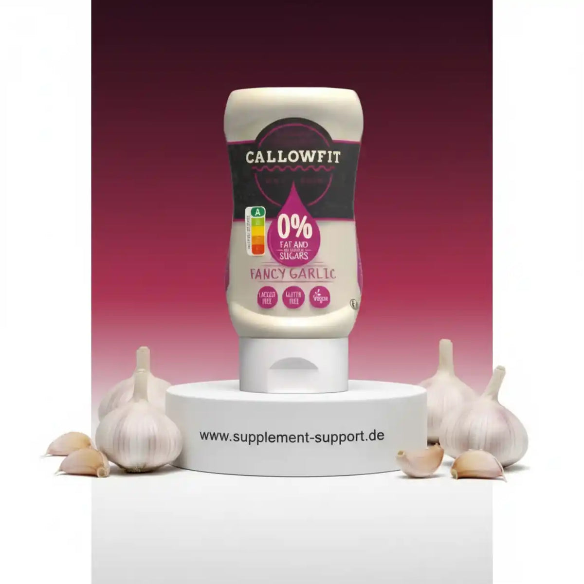 Callowfit Fancy Garlic Sauce – fett- und zuckerfrei, laktosefrei, glutenfrei, vegan, mit Knoblauch