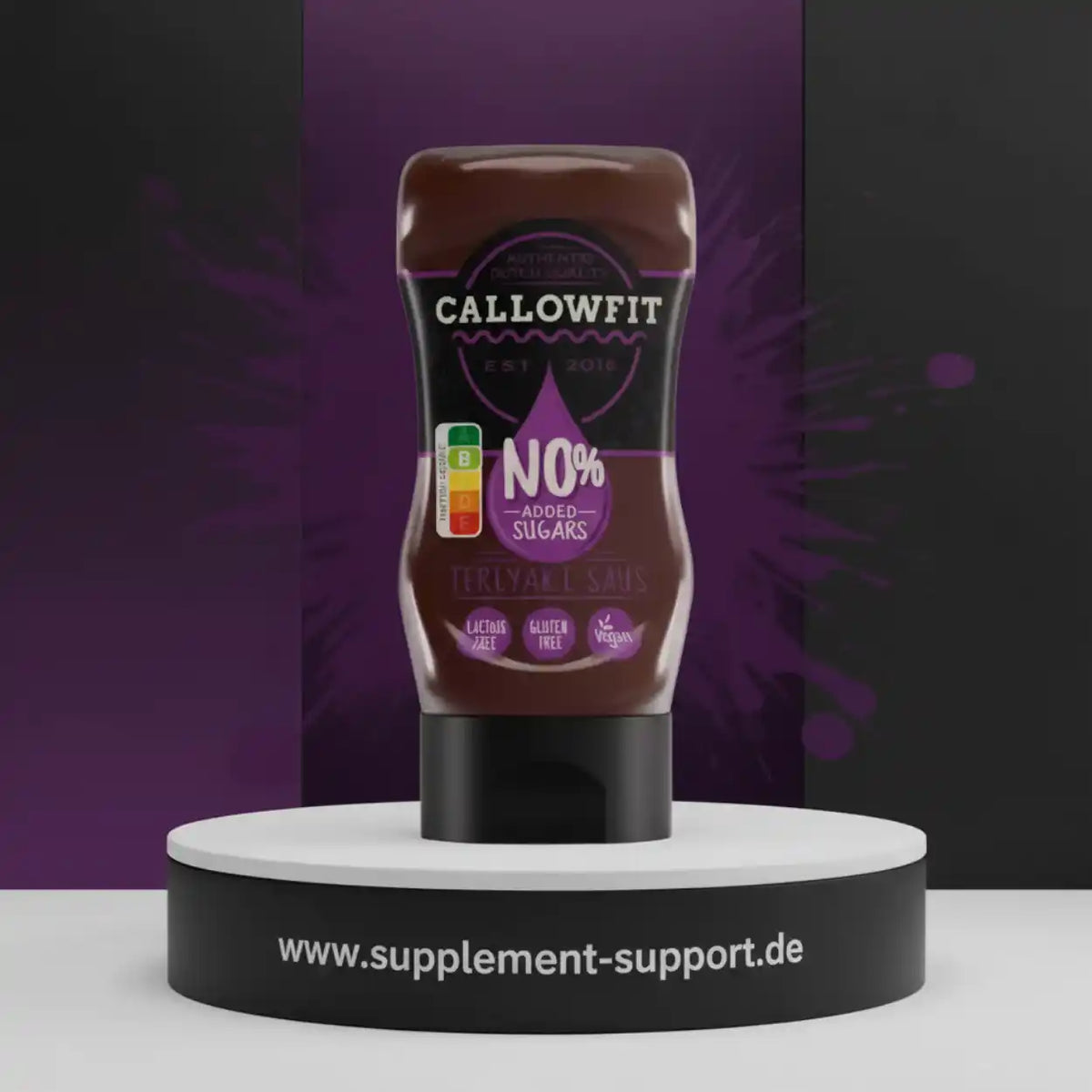 Callowfit Teriyaki Sauce, 0% Zucker, laktosefrei, glutenfrei, vegan – ideal für Sportnahrung & Nahrungsergänzung
