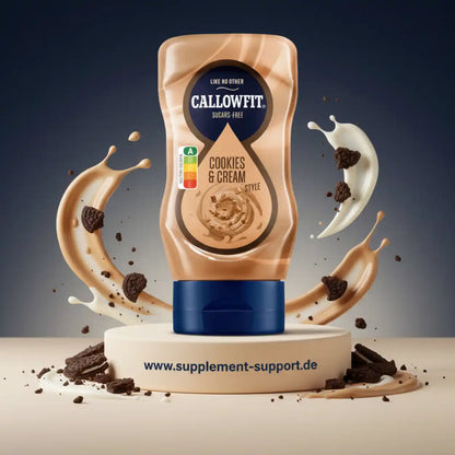 Callowfit Cookies & Cream Protein Sauce, zuckerfrei, ideal für Sportnahrung und Fitness