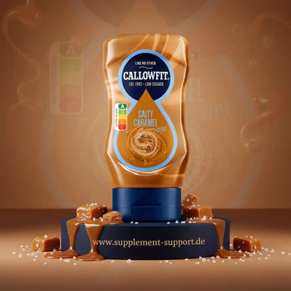 Callowfit Salty Caramel Sauce, fettarm und zuckerarm, ideal für Sportnahrung und Nahrungsergänzung