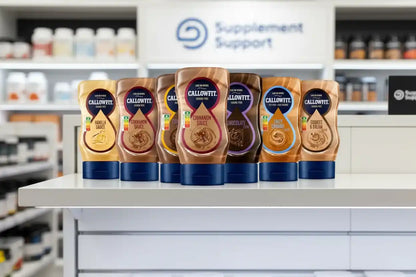 Callowfit zuckerfreie Sauce Sorten wie Vanille, Zimt, Schokolade und Karamell im Supplement Support Shop