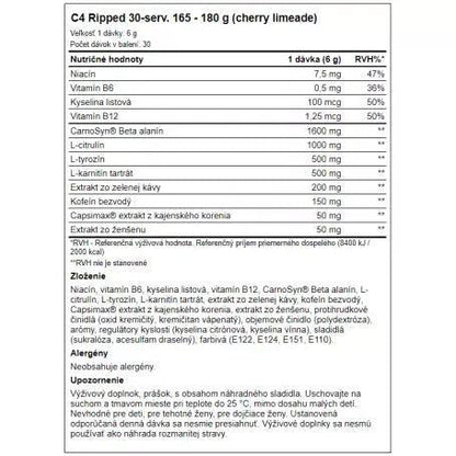 CELLUCOR - C4 RIPPED - Supplement Support