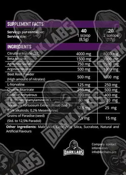 CRACK US Hardcore Pre Workout Booster 340g - Neue Version - Supplement Support