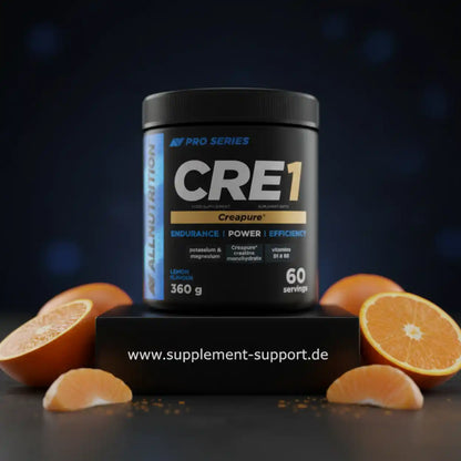 AllNutrition CRE1 Kreatin Pulver mit Creapure, Zitrone Geschmack, 360g – für Kraft & Ausdauer