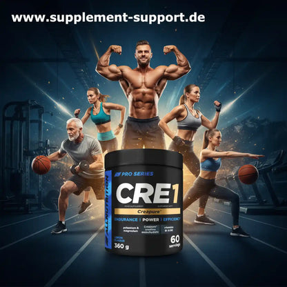 CRE1 Kreatin Supplement für Kraft, Ausdauer & Effizienz – 60 Portionen, 360g