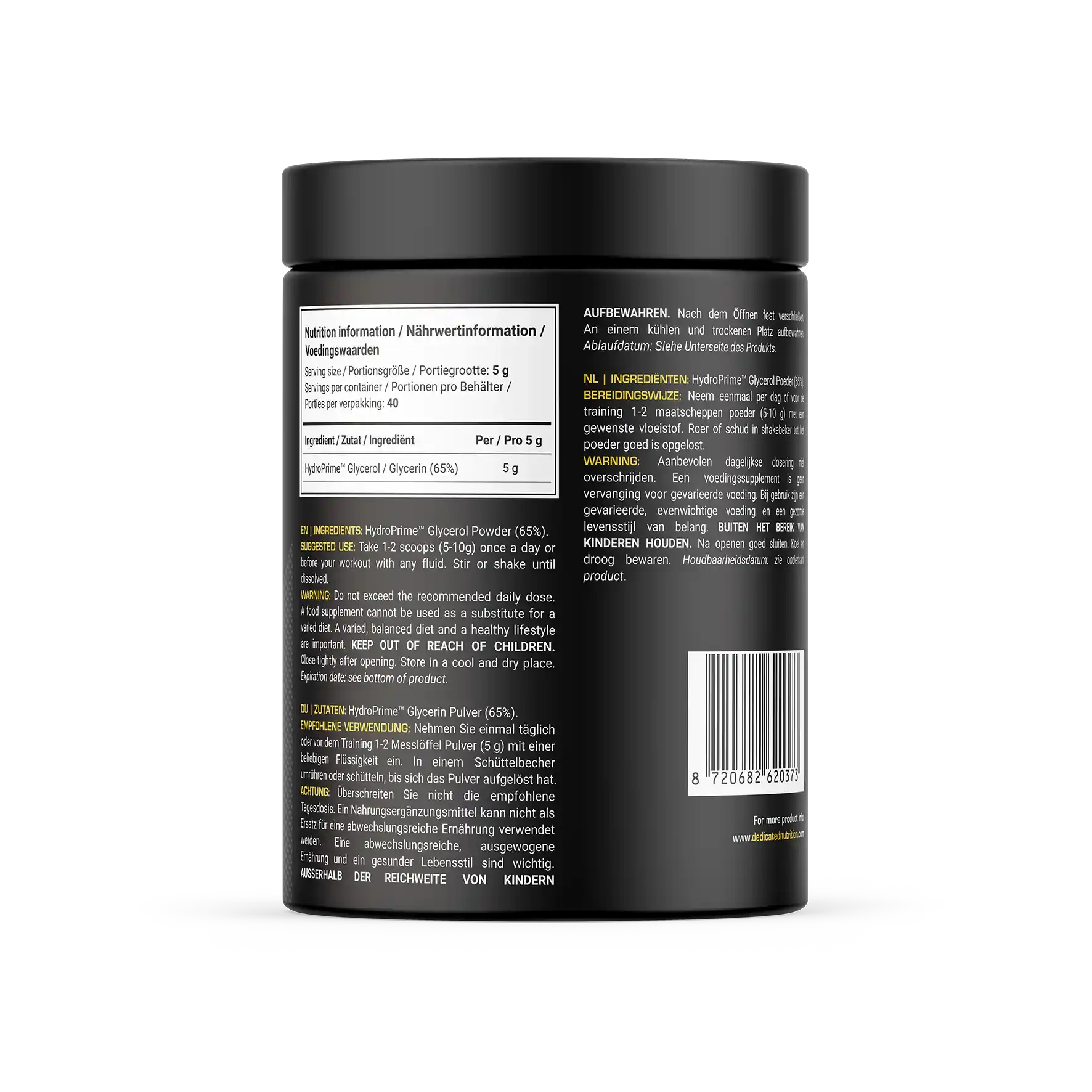 glycerin aufbewahren HydroPrime 200 g | Dedicated Nutrition Grecos Clara Cityrad Damenrad Armbandhalter Farbe:Seegrün