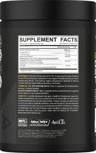 Dedicated Vaso Grow Pump Booster 125Caps - Supplement Support