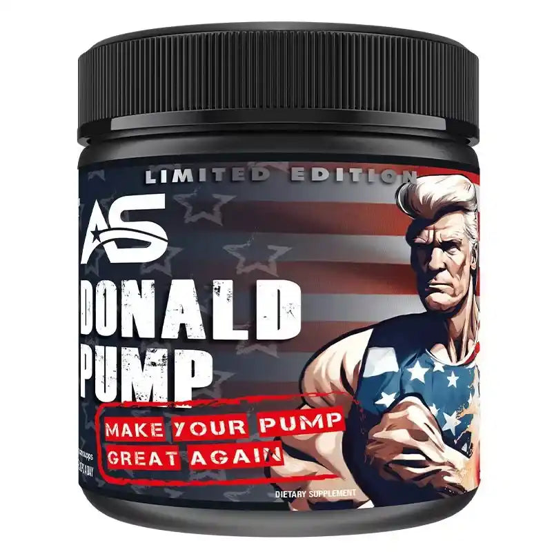 Donald Pump Limited Edition – Muskelaufbau Booster mit amerikanischem Design, Protein & Gainer Support