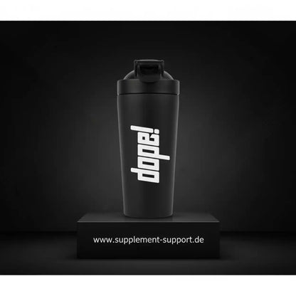 Schwarzer Shaker mit 'dope!' Aufdruck für Protein & Sportnahrung, ideal für Fitness und Training