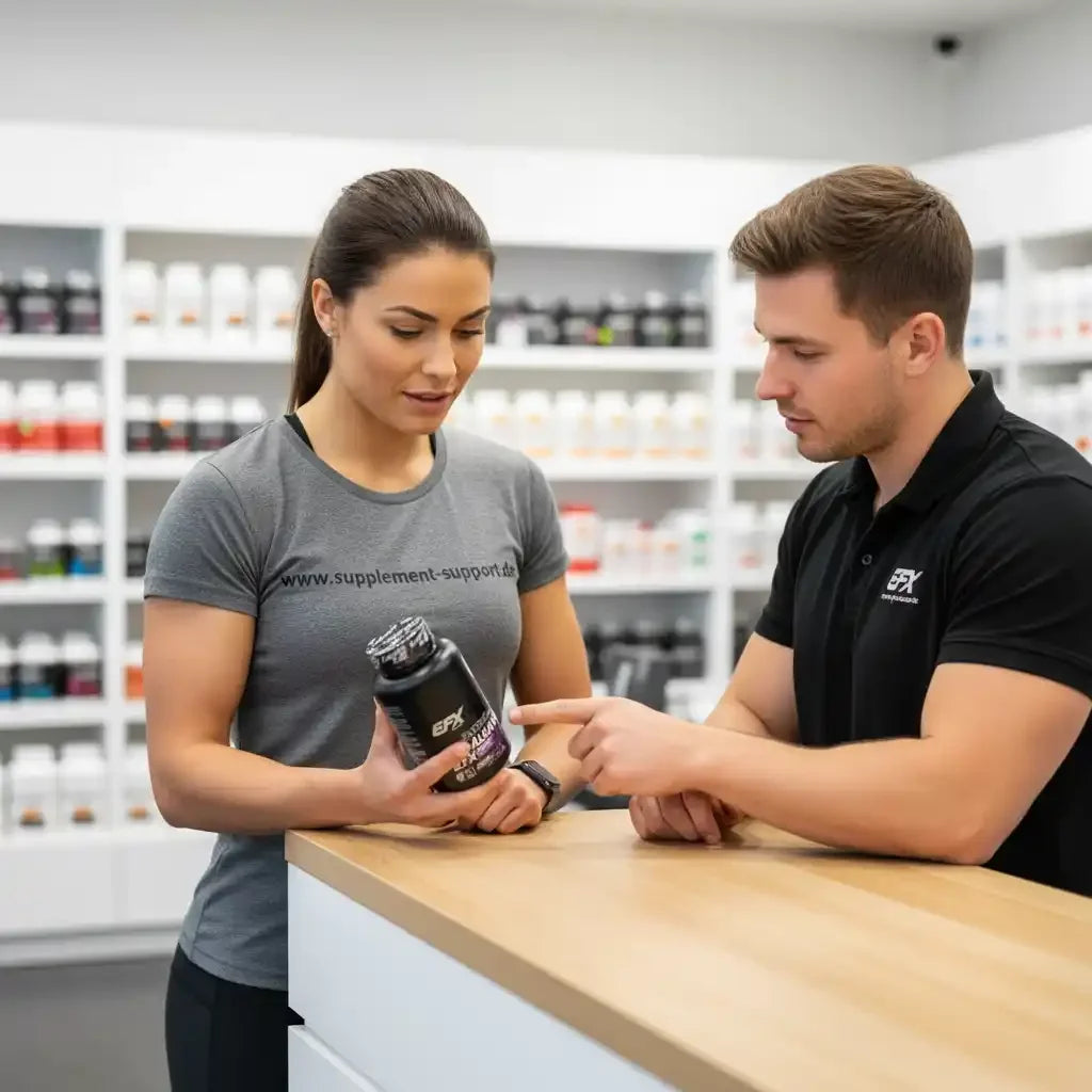 Beratung zu Proteinpulver und Sportnahrung im Supplement-Shop