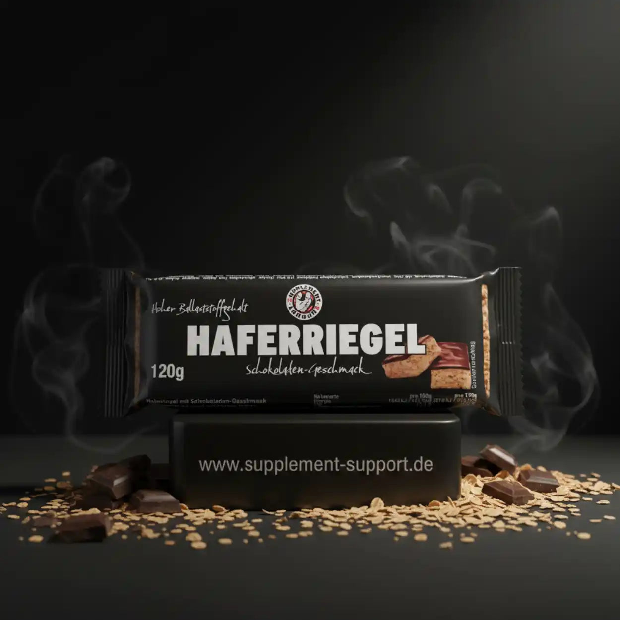 Haferriegel Schokoladen-Geschmack, 120g, mit Haferflocken und Schokoladenstückchen, ideal für Sportnahrung