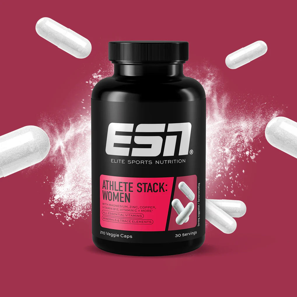 ESN Athlete Stack Women – Vitamine & Mineralien für Sportlerinnen, 210 Veggie Caps