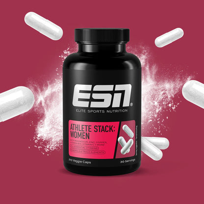 ESN Athlete Stack Women – Vitamine & Mineralien für Sportlerinnen, 210 Veggie Caps