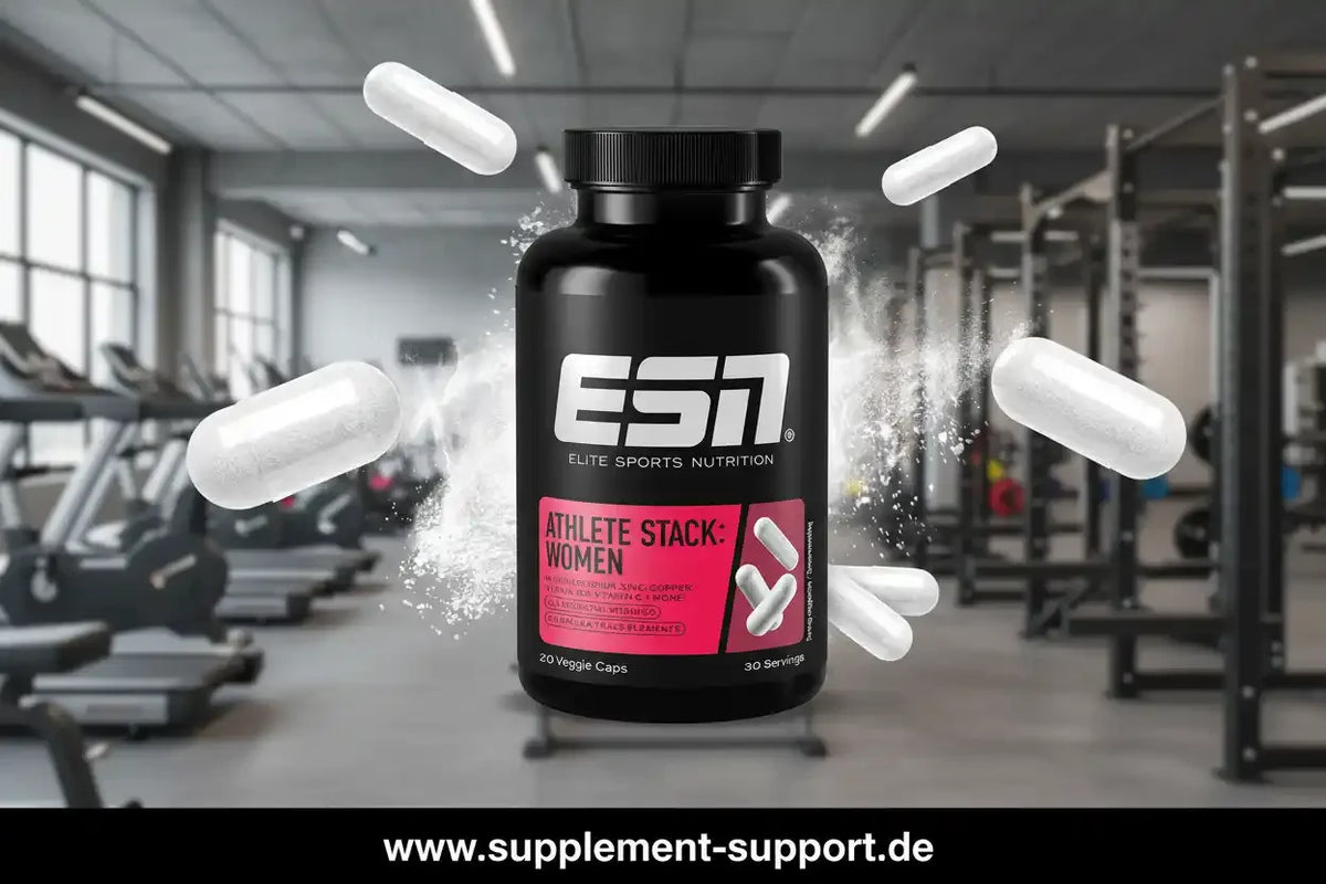 ESN Athlete Stack Women – Nahrungsergänzungsmittel für Sportlerinnen mit Vitaminen & Mineralien im Fitnessstudio