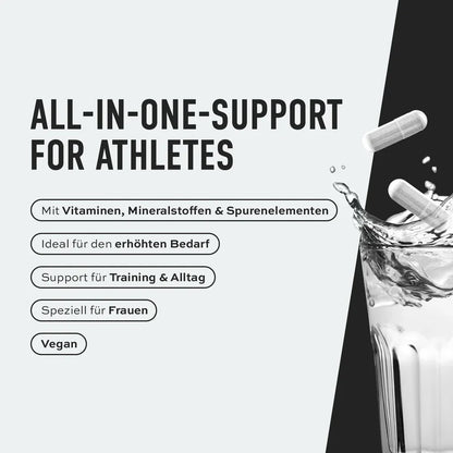 All-in-One-Support für Athleten mit Vitaminen, Mineralstoffen & Spurenelementen – vegan, ideal für Training & Alltag