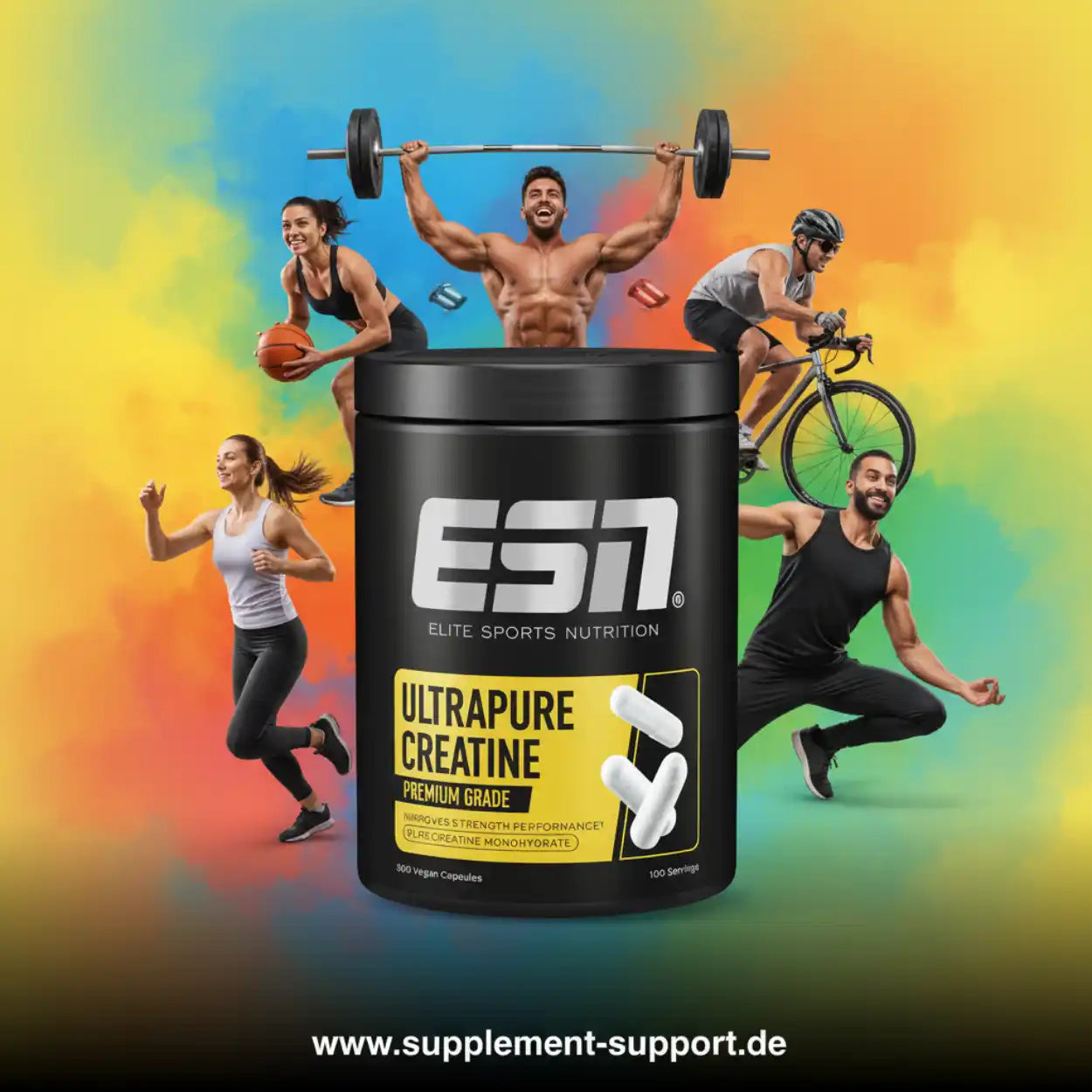 ESN Creatine Giga Caps, 300 caps. 1000mg each