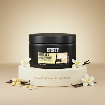 ESN Designer Flavor Powder Vanille, vegan & weniger Zucker, Nahrungsergänzungsmittel für Protein-Shakes